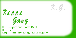 kitti gasz business card